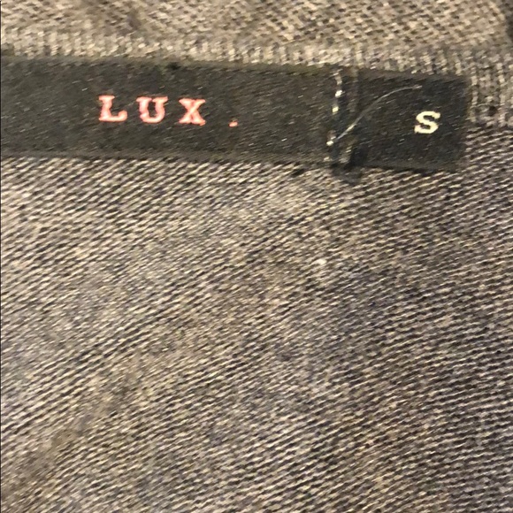 Small Lux dark grey tunic w/ keyhole back opening - Picture 6 of 6